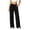 *Black, variant on VBVC Women's Elastic Waist Wide Leg Lounge Pants , Soft Stretchy Summer Pants For Women , Ladies' Button Detail Sweatpants with Pockets,Army Green,S-2XL