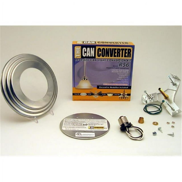 Can Converter R56-RMB-STN 5 in. & 6 in. Recessed Can Light Converter Kit with Satin Nickel Medallion