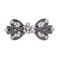 thumbnail image 6 of Women's Vintage Rhinestone Brooch with Alligator Clip | Sweater Clip, Scarf Pin, Waist Clip, Collar Jewelry for Blouse Dress Jacket | Adjustable Antique Silver Brooch (1pc), 6 of 6