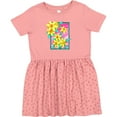 thumbnail image 3 of Inktastic Daffodils 90's Retro Colors Illustration Girls Toddler Dress, 3 of 5