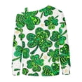 thumbnail image 5 of Chemises à Manches Longues pour Femmes Mode Sweat-Shirt Imprimé Jour de St.Patrick Manches Longues Graphique Pull Tops, 5 of 5