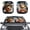Cartoon Frogs Driving Pattern, variant on XYZCANDO Car Front Windshield Sunshades with Patriotic Eagle Art, 2 Piece Foldable UV Reflective Sunshade for SUV, Keeps Vehicle Cool