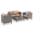 thumbnail image 5 of STARY Outdoor Wicker conversation sets, 4 Pieces Patio Furniture Sofa Set with Coffee Table, All Weather for Garden, Backyard, Balcony, 5 of 7