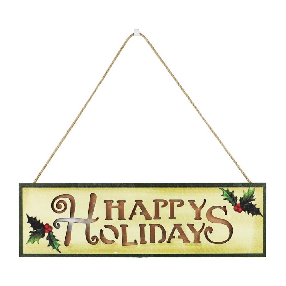 Happy Holidays Wood Sign