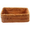 thumbnail image 1 of POINTERTECK Paniers de Rangement Rectangulaires en Osier Tressé à la Main 30*20*9cm pour Fruits, Nourriture, Petit-Déjeuner, Artisanat, Organisation de Salle de Bain, 1 of 7