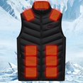 thumbnail image 5 of Hombres Mujeres invierno USB infrarrojo 21 áreas de calefacción chaleco chaqueta cuello alto hombres invierno chaleco eléctrico calentador, 5 of 5