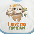 thumbnail image 4 of Inktastic Cute Sloth I Love My Memaw Boys or Girls Baby Bib, 4 of 4