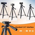 thumbnail image 2 of ZOMEI Professional 1.3M Tripod for TikTok/YouTube/Live Streams with Phone Clip & GoPro Mount, Adjustable Height Ideal for Travel, Outdoor Shooting & Smooth Filming, 2 of 12