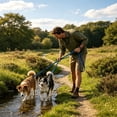 thumbnail image 4 of Cififendec Dual Dog Shock Absorbing Leash, 4.92ft, Reflective Bungee Two Way Splitter Walking Rope for Two Dogs Outdoor Hiking Training, 4 of 5