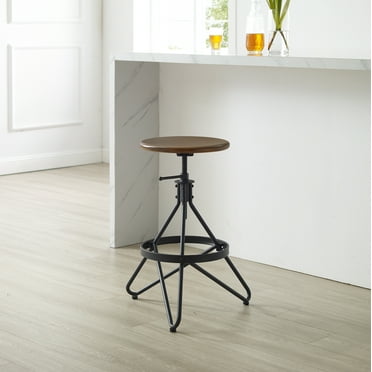 Crosley Furniture Kalen 29" Transitional Metal Stool in Brown/Matte Black