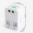 thumbnail image 3 of Adaptateur d'Alimentation Universel Mondial Compact pour Voyage, Chargeur Mural International avec Prise pour Utilisation dans Plusieurs Pays, 3 of 8