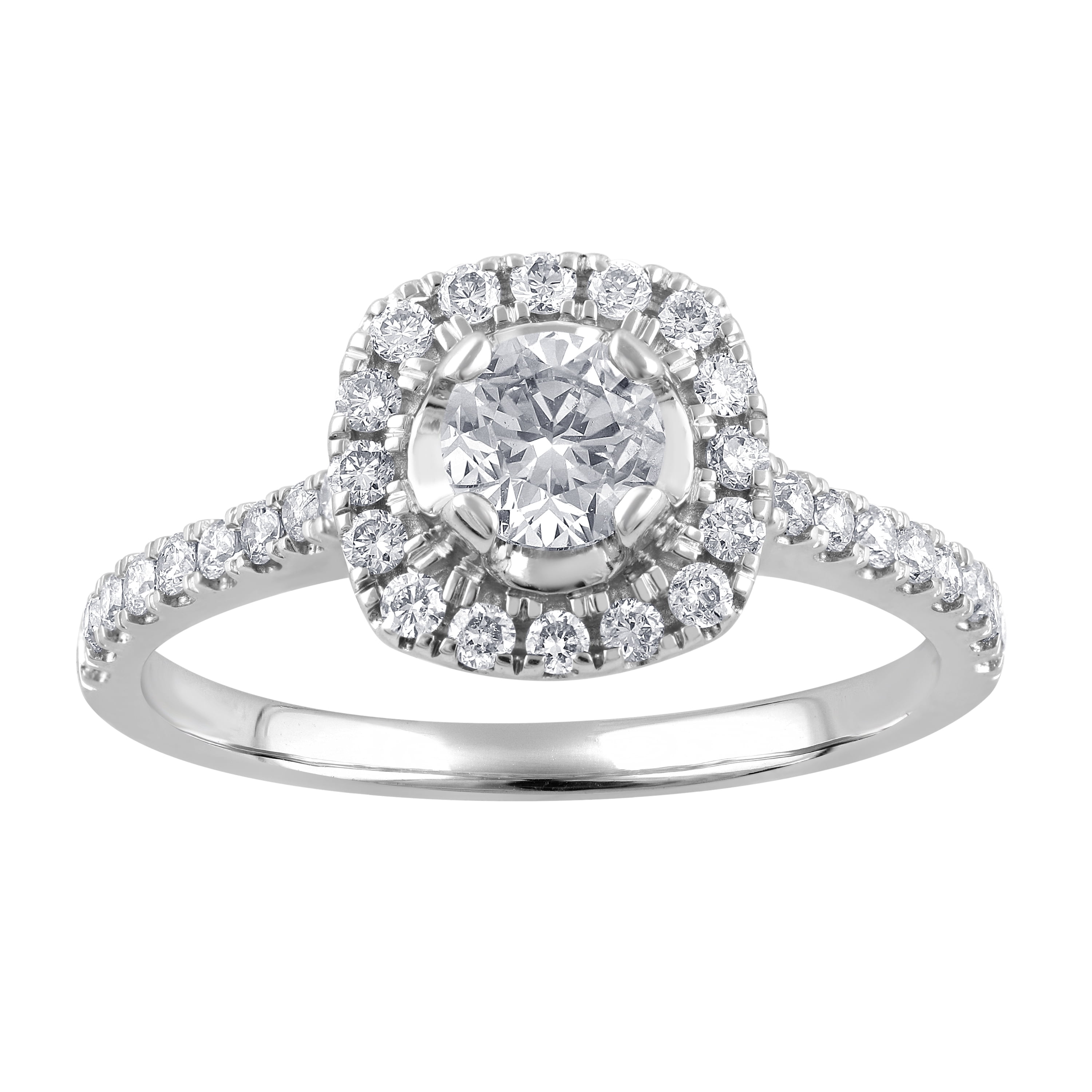Unique Moments 1 Ct Lab Grown Diamond Wedding Bridal Set in 10K White Gold for Women (J, SI-I1)