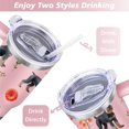 thumbnail image 5 of Gift for Dog Lovers Cute Dog Tumbler for Women - 40oz Dog Tumblers with Handle Straw and Lid Tumbler Cup Travel Coffee Mug, 5 of 7