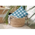 thumbnail image 6 of 20" x 14" Simply Daisy Gingham Plaid Polyester Indoor/Outdoor Pillow, Unreal Teal Qty 1, 6 of 6