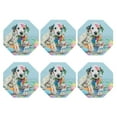 thumbnail image 2 of Balery 6 Pcs A Funny Little Dalmatian Puppyleather Coasters Set, Drink Table Cup Coasters For Living Room Kitchen Coffee Decor, 2 of 9