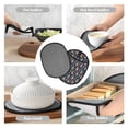 thumbnail image 7 of Pofeuu Garden Gnomes Print Silicone Pot Mat Mitten With Hanging Loop Heat Resistant Oven Mitts Non-Slip Bbq Baking Smoking Potholders, 7 of 7