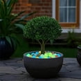 thumbnail image 4 of Guijarros de jardín, piedras decorativas luminosas Juegos de 32 piezas para jardinería, senderos, acuario, rocas solares para la decoración del hogar y exteriores, 4 of 9