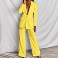 thumbnail image 3 of Women’s Two Pieces Blazer Women's Long Sleeve Solid Suit Pants Casual Elegant Business Suit Sets Two-piece Suit, 3 of 6
