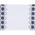 thumbnail image 2 of Zelouf Sparkle Eyelet Embroidery Double Border  , Sewing, DIY, Crafts Fabric by the Yard, White/navy, 7 Yard, 2 of 2