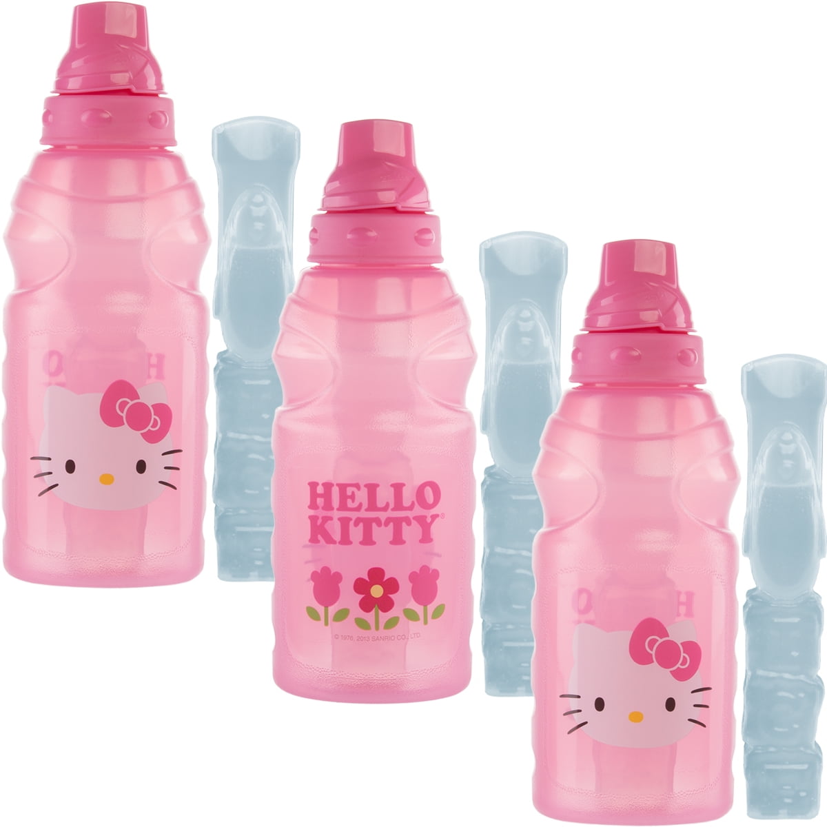 Hello Kitty (3 Pack) 16oz Zak Kids Chillpak Water Bottles With Ice Pack Sanrio Reusable