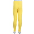 thumbnail image 4 of Ola Mari KID'S Full Ankle Length Solid Skinny Leg Cotton Leggings, 12, Yellow, 4 of 4