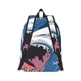 thumbnail image 2 of Honeii Great White Shark Print Canvas College Laptop Backpack, Durable Rucksack Travel Notebook Bag School Backpack Book Bag for Men Women-Small, 2 of 7