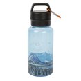 thumbnail image 2 of Ozark Trail 32 oz Tritan Water Bottle with bonus 6cm carabiner, Mountain & Lake Print, Red, Blue, 2 of 16