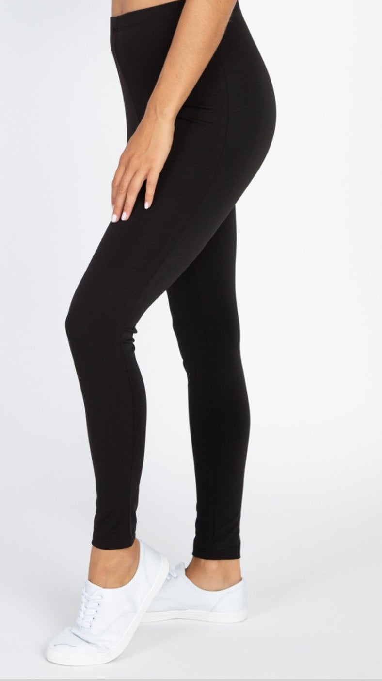 Women's Solid Black High Waist Leggings | Walmart Canada