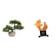 thumbnail image 1 of Árbol bonsái artificial,Bonsái artificial para decoración de escritorio o interior,Bonsái artificial,planta falsa en maceta.,Escultura de pez,Escultura de pez,decoración para el, 1 of 8
