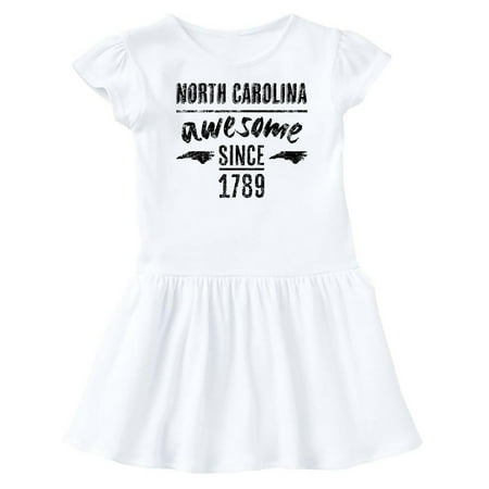 

Inktastic North Carolina Awesome Since 1789 Gift Baby Girl Dress