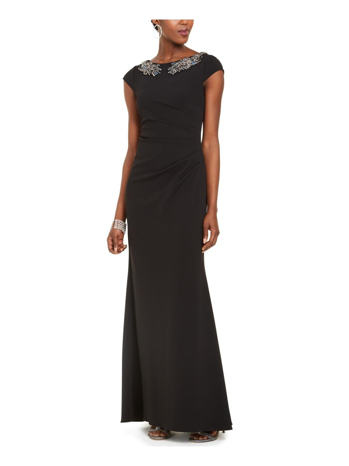 Adrianna Papell Womens Crepe Beaded Collar Evening Jamaica | Ubuy