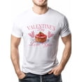 thumbnail image 1 of Camisetas para hombre, camiseta de algodón con cuello redondo y diseño de tarta de fresa, manga corta para hombre, San Valentín, te amo., 1 of 8