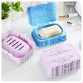 thumbnail image 4 of 2 Pc Soap Saver Dish Holder Drain Container Travel Bathroom Shower Case Storage, 4 of 4