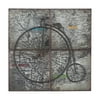 Penny Farthing-Penny Farthing Metal Craft Set On Collage Map Of USA