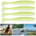 thumbnail image 4 of Señuelos de pesca con cola de paleta, cebo de pesca suave con larva de gusano verde (20 unidades, verde), 4 of 5