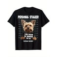 thumbnail image 2 of 1 piece, 100% cotton, printed T-shirt for Yorkshire terrier lovers, seasonal casual and trendy men's T-shirt, round neck high street pure cotton short-sleeved T-shirt, fashion boutique T-, 2 of 7