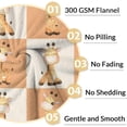 thumbnail image 4 of Yibo Giraffe Blanket for Girls Boys Crib Size Soft Fuzzy Plushs Gifts Yellow Cute Blanket for Couch Sofa, 4 of 6