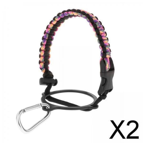 Correa para asa de botellas de agua DYNWAVEMX 6xParacord 12oz - 64 rosa 2 piezas
