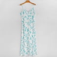 thumbnail image 5 of Aqua Floral Vine Seamless Pattern Sleeveless Dress Loose Women's Dress Dresses Luxury Evening Dresses, 5 of 9