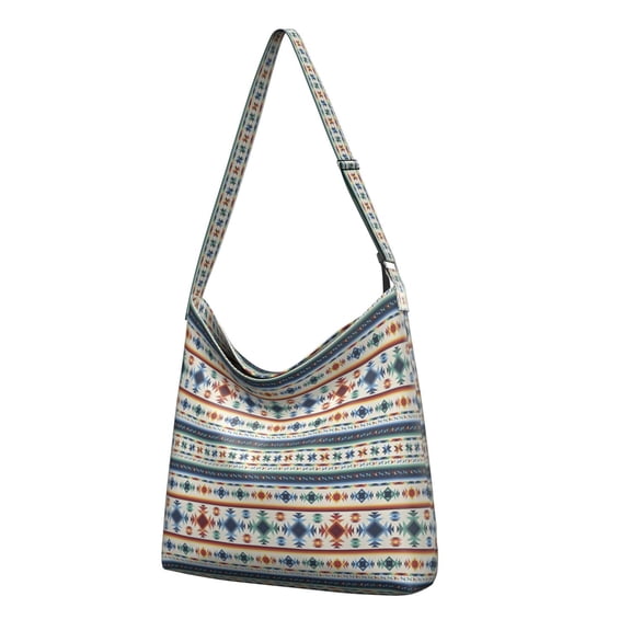 Rustic Style Nordic Crossbody Bag - Boho Chic Shoulder Tote, Spacious Multi-Pocket Casual Handbag