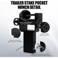 thumbnail image 6 of AOILE Trailer Stake Pocket Winch, 16,200 LBS Capacity Heavy-Duty Steel Winch with 4 Cotter Pin Holes, sui ts 5" Stake Pockets for Flatbed Truck Tie-Downs, 2–8 Pack, 6 of 7