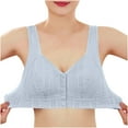 thumbnail image 6 of Plus Size Seamless Bralettes Front Closure Bras for Old Women Wireless Bras Comfortable Snap Closing Bra with Wide Strap, Mom Gifts, 6 of 9