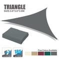 thumbnail image 3 of NEWEEN 12x12x12 ft Triangle Sun Sail Shade with Hardware Kit - Gray, 3 of 10