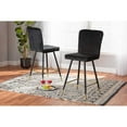 thumbnail image 6 of Baxton Studio Preston Modern Luxe and Glam Black Velvet Fabric Upholstered and Two-Tone Black and Gold Finished Metal, 6 of 7