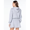 thumbnail image 6 of Celebrity Pink Women's Signature Zip Up Fleece Hoodie Sweatshirt, Sizes XS-XXXL, 6 of 8