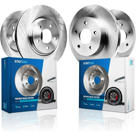 Detroit Axle - Brake Rotors for 14-19 Mercedes-Benz CLA250, 15-20 GLA250 [with Sport Package], 12.60" inch Front and 11.61" inch Rear Disc Brake Rotors 2014 2015 2016 2017 2018 2019 Replacement