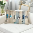thumbnail image 2 of Summer Beach Pillow Covers 12x20 Inch Vintage Wood with Starfish Ocean Sea Throw Waist Pillow Cases Cotton Linen Coastal Nautical Home Outdoor Decor Cushion Cover for Sofa Couch, 2 of 6