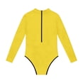 thumbnail image 4 of Swimsuit for Girls, Long Sleeve One Piece Rashguard, Solid Color Beach Vacation Swimsuit for Kids 2-13 Years, 4 of 7