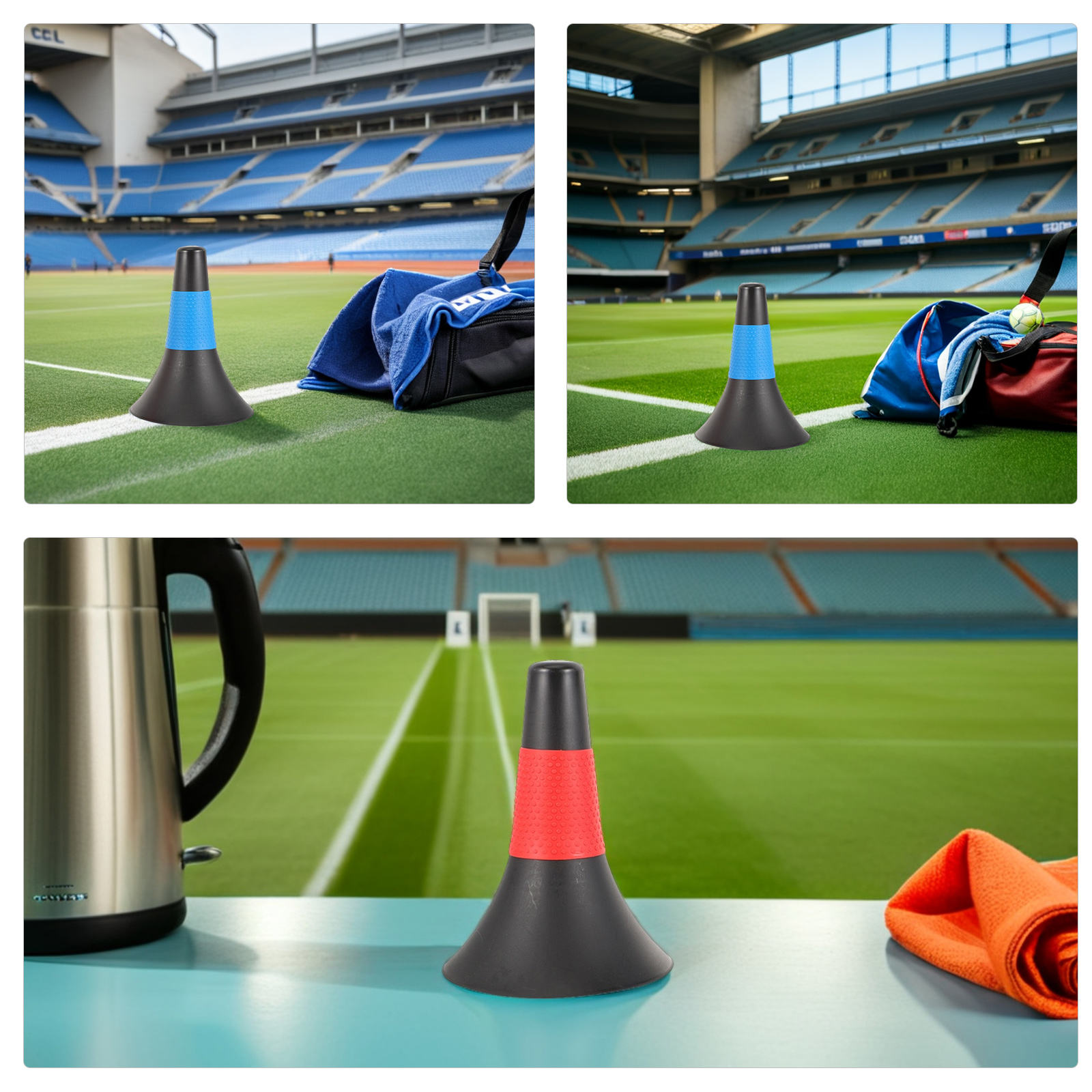 FOMIYES 6Pcs Soccer Speed Cones High Visibility Training Equipment Portable Plastic for Outdoor Drills
