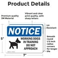 thumbnail image 2 of (2 Pack) Working Dogs In Training Do Sign, 2 of 7